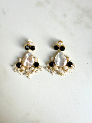 Gulmohar Emerald Elegance Earrings