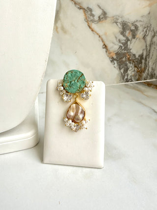 Noor Turquoise Pearl Choker Set