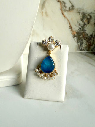 Royale Blue Pearl Choker Set