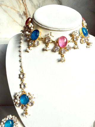 Zahra Blue & Pink Set