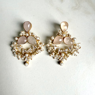 Royal Quartz Cluster Earrings