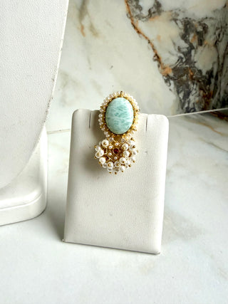 Serene Amzonite Statement Set