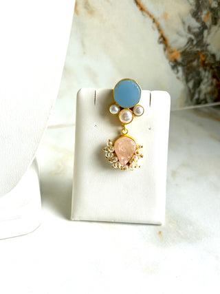 Pink & Blue Druzy Set