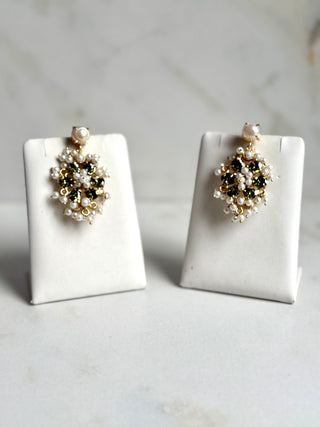 Green Crystal Earrings