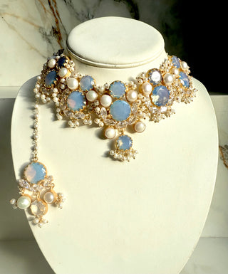 Gina Opalite & Pearl Choker Set