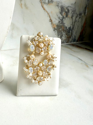 Mughal Selenite & Pearl Tika Set
