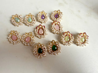 Meher Red Pearl Tops