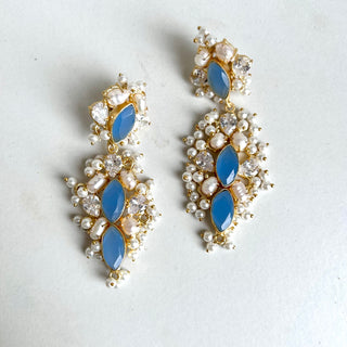 Crystal Powder Blue Earrings