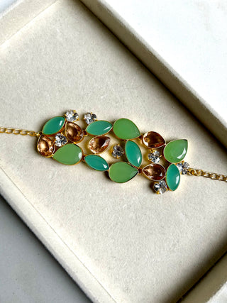 Mint & Bronze Bracelet