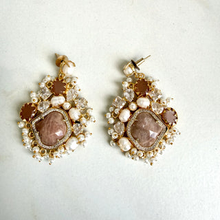 Anjali Moomstone Cluster Earrings