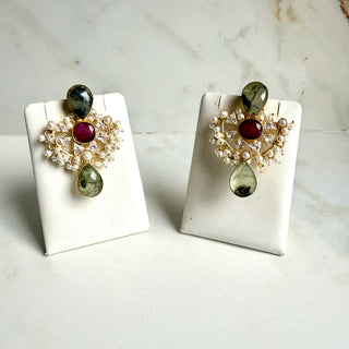 Luxe Ruby Drop Earrings