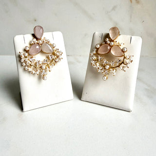 Royal Quartz Cluster Earrings