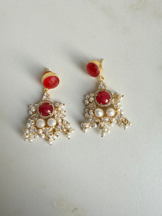 Red Crystal Earrings