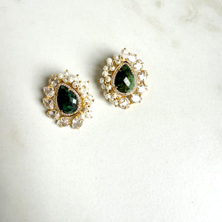 Isma Green Crystal Studs