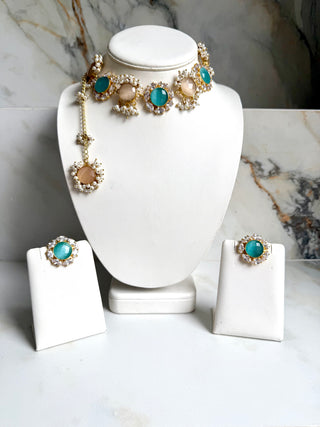 Noor-e-Aqua  Choker Set