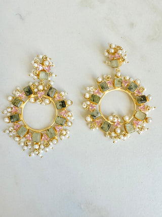 Ishira” Semi-Precious Stone  Earrings