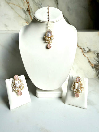 Blush Pearl Blossom Tikka Set