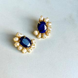 Lubna Navy Studs