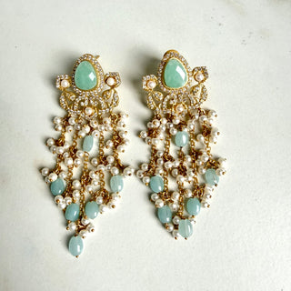 Adaa Amzonite Pearl Earrings