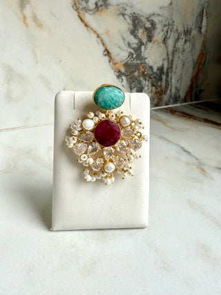 Nabila Ruby & Amzonite Set