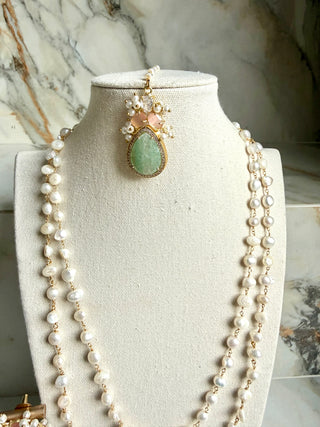 Sea Green Double Mala Set