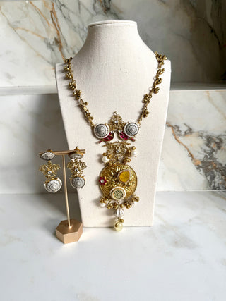 Heera Yellow Mala Set