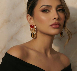 Neel Tara Tiger Eye Earrings
