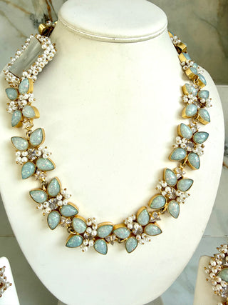 Blue Sparkle Necklace Set