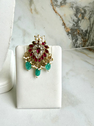 Emerald Bloom Kundan Choker Set