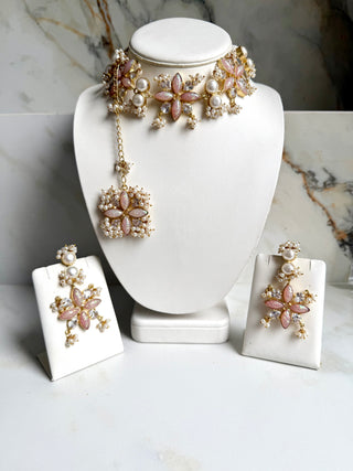 Peach Sparkle Flower Set