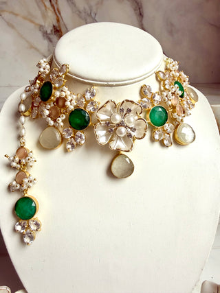 Noor-e-Aqua  Choker Set