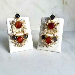 Mehfil Green Statement Earrings
