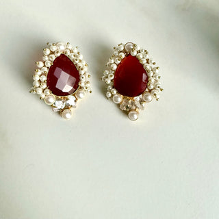 Noor Pearl Halo Statement Earrings