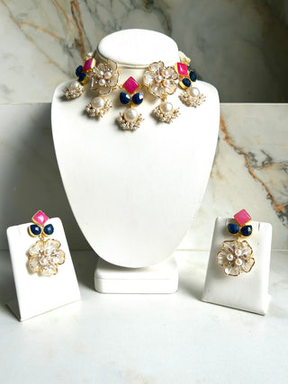 Flower Navy Pink Set