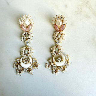 Pearl Sparkle Drop Earrings