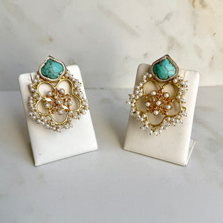 Aafreen Amzonite Bloom Earrings