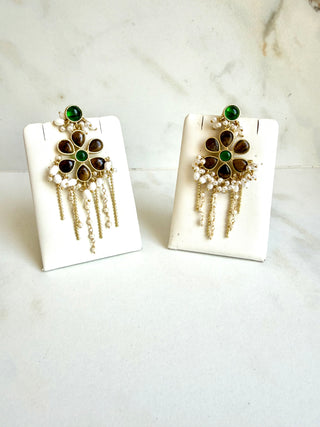 Blush Bloom Brown Earrings
