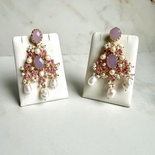 Lilac Luxury Chandelier Earrings