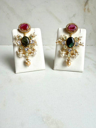 Mahima Pink Drop Earrings