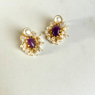 Rabia Purple Studs