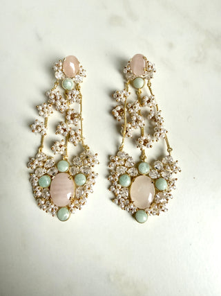 Blush Aura Statement Earrings