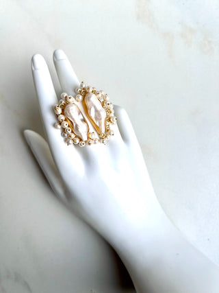 Double Pearl Ring