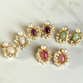 Rabia Amzonite Studs