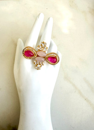 Pink Crystal Ring