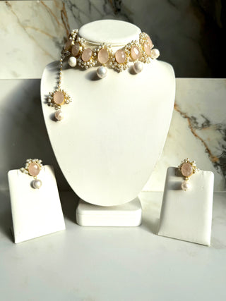 शुभारंभ (Shubharambh) – Quartz Pearl Choker Set