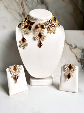 Smoky Quartz Royale Bridal Jewellery Set