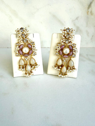 Statement Pink Sparkle Earrings