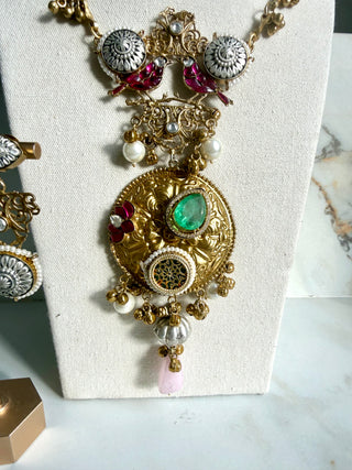 Heeraa Mint Mala Set