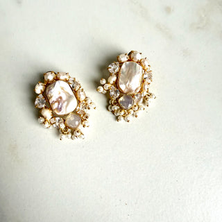 Moti Gul Statement Earrings