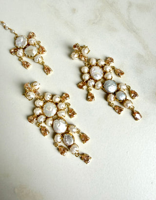 Rani Rosé Pearl Floral Tika Set